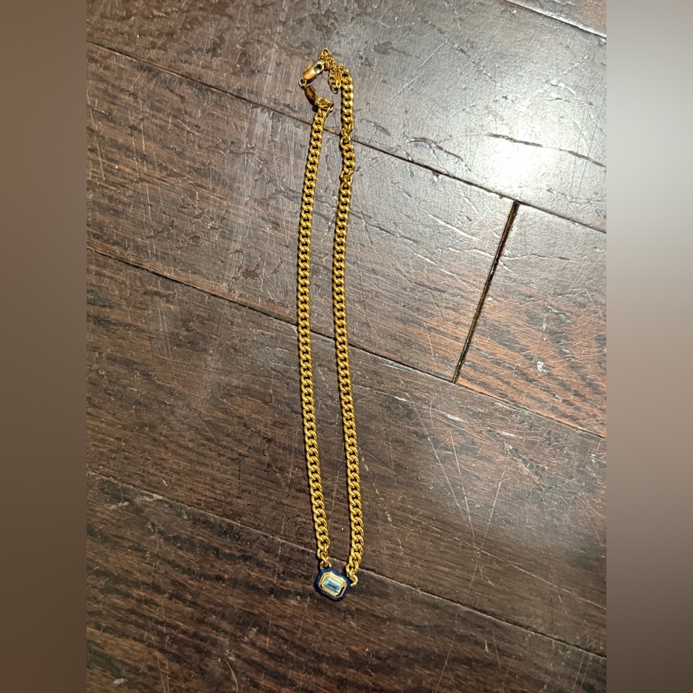 MISSOMA: BLUE STONE PENDANT CHAIN NECKLACE - Picture 3 of 6